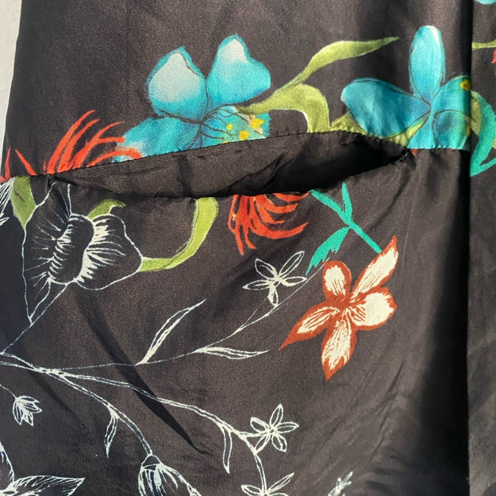 Johnyy Was reversible silk Floral Kimono with Vibrant Patterns size L - Picture 3 of 14